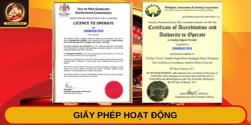 Giấy phép hoạt động